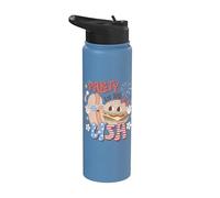 Party In The Usa 4th Of July Patriotic Happy 4th Of July Stainless Steel Insulated Water Bottle