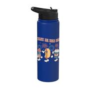 Party In The USA 4th Of July Vintage Hot Dog 4th Of July Stainless Steel Insulated Water Bottle
