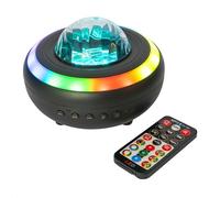 Party Light & Sound - NEBULA - Altavoz 2 en 1 con efecto aurora boreal y LED estroboscópico - Bluetooth, mando a distancia, cable USB-C - Negro