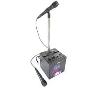 Party Light & Sound - PARTY-SINGTOGETHER - Kit de karaoke con 2 micrófonos y soporte - Negro