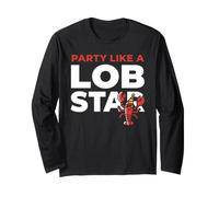 Party Like A Lob Star Funny Lobster Dancing Music Lovers Manga Larga