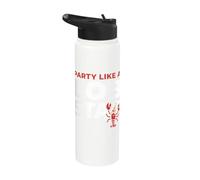 Party Like A Lob Star Funny Lobster Dancing Music Lovers Stainless Steel Insulated Water Bottle