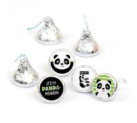 Party Like a Panda Bear - Pegatina redonda para fiesta de cumpleaños o baby shower - etiquetas para regalos de Hershey's Kisses (1 hoja de 108)