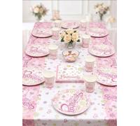 Party Pack Princesas para 8 Personas - 8 Platos + 8 Vasos 266ml + 8 Servilletas + 1 Mantel - Vajilla Desechable Fiesta Cumpleaños Niña