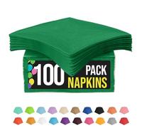 Party Solids Servilletas de esmeralda desechables para uso diario, 100 unidades, 2 capas, servilletas de cena esmeralda a granel para fiestas y suministros de fiesta
