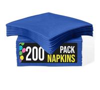 Party Solids Servilletas desechables de color azul oscuro, 200 unidades, 2 capas, color azul oscuro, servilletas de papel para uso diario para fiestas y suministros de fiesta