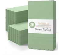 Party Solids Servilletas festoneadas de color verde salvia, desechables, 20 unidades, 3 capas, color verde salvia, para cenas y fiestas, toallas de papel para invitados para baño y suministros de
