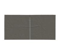 Party Tent Side Wall 2 piezas Antracita 400 x 195 cm | PE impermeable, Cierre de , Cremallera central, Para fiestas al aire libre