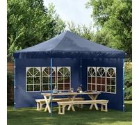 Party Tent Sidewalls 2-Pack with Windows PE Blue Waterproof UV Resistant 300 x 195 cm Garden Party Marquee Wall Panels for Outdoor Events Wedding Canopy Shelter Accessories with Hook Loop Fasteners