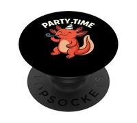 Party Time Axolotl - Bonito diseño de Animales Divertidos PopSockets PopGrip Adhesivo