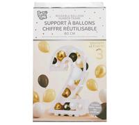PARTY TIME, EA10352, Globos de dígito H80 cm, Personaliza tu decoración de cumpleaños con Este Soporte Ligero y fácil de Montar, diversión Garantizada, 54 x 81 x 14 cm