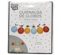 Party Time Guirnalda Globos Dinosaurio, Decoración Fiesta Original Multicolor con 6 Globos