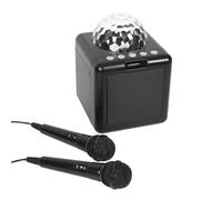 PARTY TIME, HT0151 - Juego de 2 Altavoces Karaoke Bola de Discoteca Micro, Ambiente Festivo, Calidad de Sonido Impresionante, fácil de Usar, conectividad Bluetooth, diseño portátil y Robusto