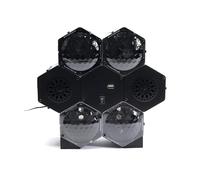 PARTY TIME, LA10484 - Proyector disco de 5 V, tamaño compacto de 24 x 25, 5 x 9 cm, iluminación LED festiva, altavoz integrado de alta calidad, fácil de usar, diseño moderno y atractivo