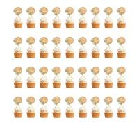 Party to Be 36 Piezas Cupcake Toppers Boda She Said Yes con Hojas Verdes Decoración para Tartas y Magdalenas Boda o Compromiso en Madera