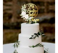 Party to Be Mi Bautizo Topper Tarta Personalizado con Nombre y Fecha Rosas Blancas Adornos Bautizo Decoración para Fiesta Comunión de Acrílico