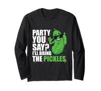 Party You Say Ill Bring The Pickles Pepino Vegetable Pickl Manga Larga