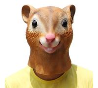 PartyCostume Fiestade Disfraces Ardilla Halloween Mascara De Latex Mascara De Cabeza De Animal