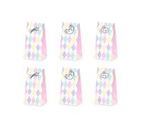 PartyDeco 6 Bolsas para chucherias de Unicornio - Unicorn Collection