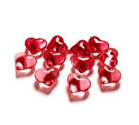 PartyDeco AH2-21-007-KARTON - 30 cristales de PVC con forma de corazón, rojo