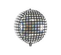 PARTYDECO - Balón de aluminio (40 cm), color plateado y gris