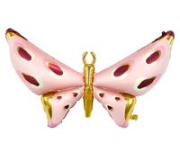 PartyDeco Balon Foliowy Motyl na Hel Łąka Flower Garden Dekoracja Urodzinowa Okrągłe Urodziny Girlanda Balonowa