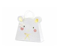 PartyDeco Bolsa de regalo de oso polar con boleto Día de Navidad Regalo Embalaje de cumpleaños Papel de regalo