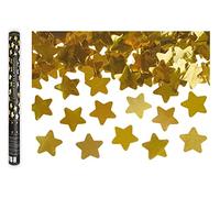 PartyDeco Cañón de Confeti con Estrellas Doradas de 40 cm