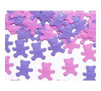 partydeco Confeti de Mesa con Forma de Oso, Color Lila y Rosa, kons19r