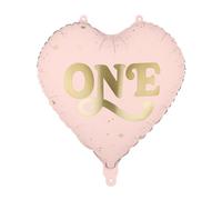 PartyDeco de globos de aluminio rosa claro de 18 pulgadas, decoración de cumpleaños de mylar para fiesta de primer cumpleaños, fiesta de niña y configuración de pastel