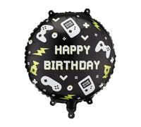 PartyDeco de globos de cumpleaños de videojuegos de 18 pulgadas - Globos redondos de aluminio para decoración de fiesta para niños y fiestas de jugadores
