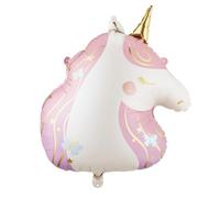 PartyDeco de globos grandes de unicornio de aluminio de 24 pulgadas, decoración de cumpleaños pastel para niñas, centro de mesa mágico para fiestas infantiles