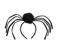 PartyDeco Diadema para Halloween con araña negra, accesorio para disfraz de araña, 19 x 32 cm aprox