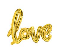 Partydeco FB15M-019 - Globo de papel Mylar con forma de corazón dorado (73 x 59 cm)