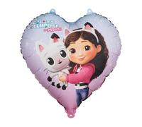 PartyDeco® FB316 Gabby's Dollhouse The Movie - Globo para helio o aire (35 cm, forma de corazón), color rosa