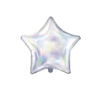 PartyDeco Globo Forma de Estrella Mylar Aluminio Efecto opalescente iridiscente Ø 48 cm