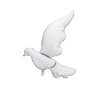 PartyDeco, Globo blanco con paloma para comunión, fiesta, boda, bautizo, confirmación, regalo