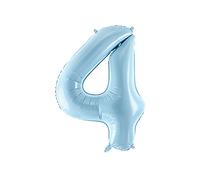 PartyDeco - Globo de aluminio (4 pulgadas, 86 cm), color azul claro