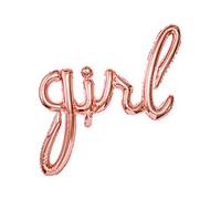 PartyDeco Globo de Aluminio Girl Rosa Dorado 77 x 70 cm