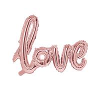 PartyDeco- Globo de papel Mylar con forma de corazón de oro rosa, 73 x 59 cm, color FB15M-019R