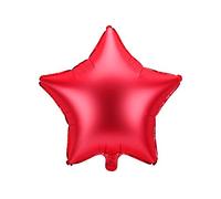 PartyDeco Globo Metalizado Estrella 48 CM Rojo Globo Fiesta Cumpleaños Gas Helio Decoración Fiesta