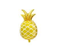 PartyDeco- Globo Mylar Foil Piña Dorado Fiesta Tropical Hawaiana 38 x 63 cm Colore, FB31M-019
