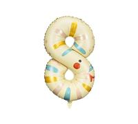 PARTYDECO Globo Serpiente de Aluminio número 8