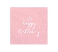 PartyDeco Happy Birthday Servilletas 33 x 33 cm 20 unidades cumpleaños
