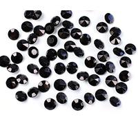 PartyDeco, Pack de 100 Piedras Decorativas Diamantes 1,2 cm/Comunión/Boda/Bautizo Confeti Mesa Decoración Steru (Negro)
