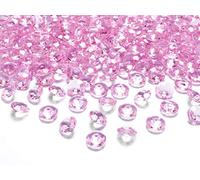 PartyDeco - Paquete de 100 Diamantes de Mesa, Color Rosa