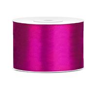 partydeco.pl cinta de raso color fucsia - kräftig Rosa - Banda decorativa 5 cm de ancho
