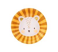 PartyDeco Plato de león, mezcla de 18 cm (1 VPE/6 unidades)