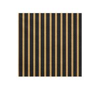 PartyDeco Servilletas de 3 vías de rayas negras y doradas, servilletas decorativas para fiesta de cumpleaños, luna de miel, papel impreso, decoración de mesa