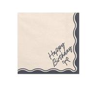 PartyDeco Servilletas de papel de 33 x 33 cm, 2 capas, 12 unidades, alta calidad y sostenibles, servilletas de mesa desechables como servilletas de cumpleaños, servilletas de papel para cumpleaños